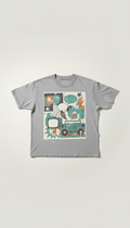 Retro pop collage graphic tee